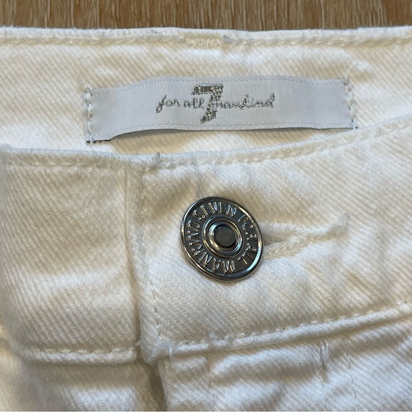 7 For All Man Kind White Denim Short - Picture 5 of 14